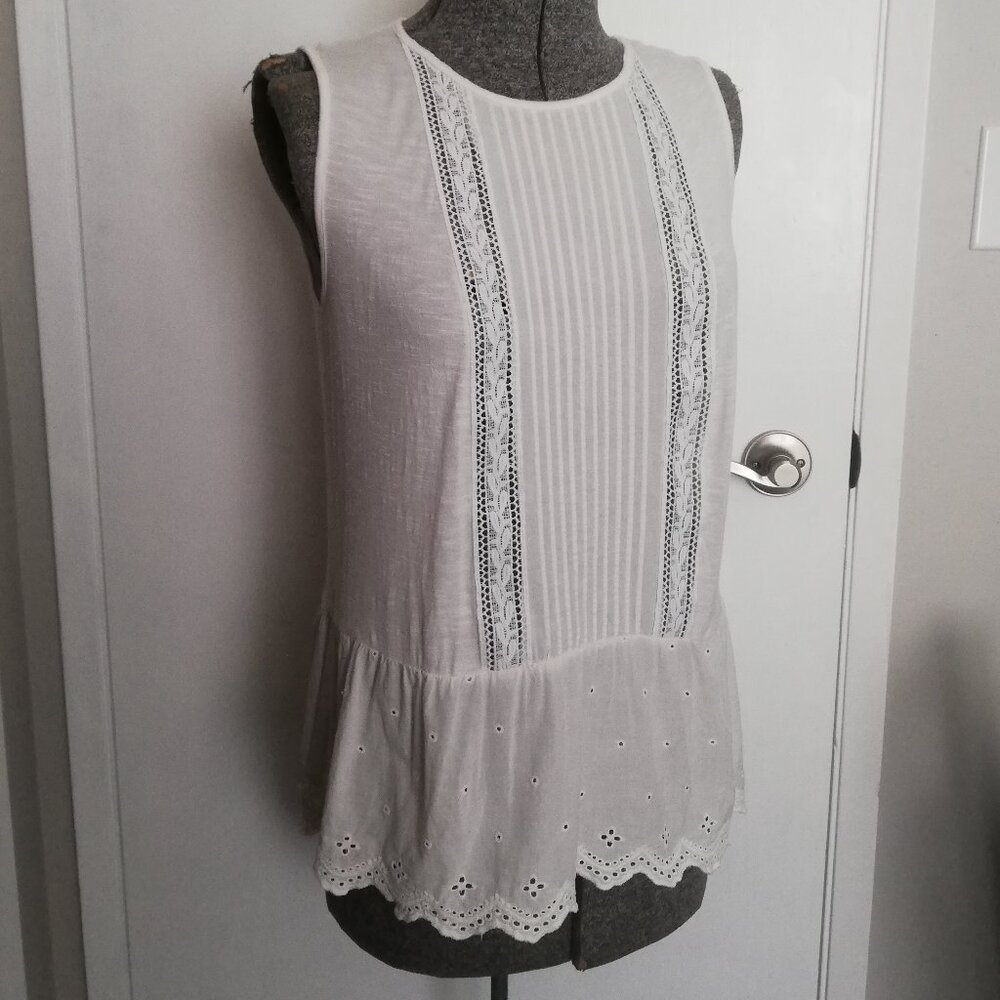 Adiva Peplum Cotton / Rayon Top - Medium